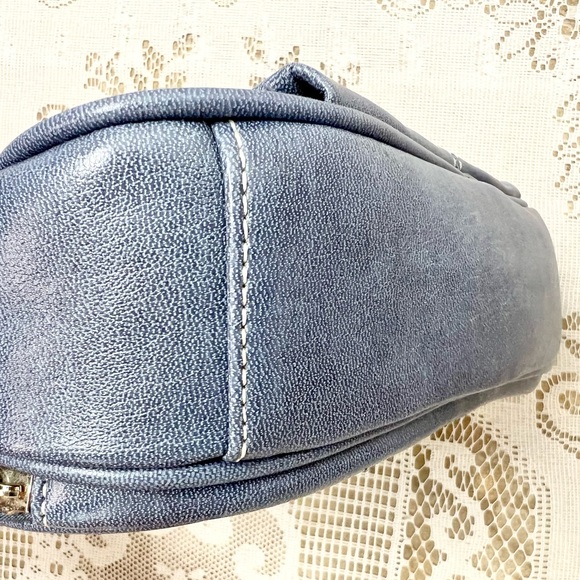 🌊Sky Blue Multi-Pocket Faux Leather Small Purse Handbag - Picture 8 of 10